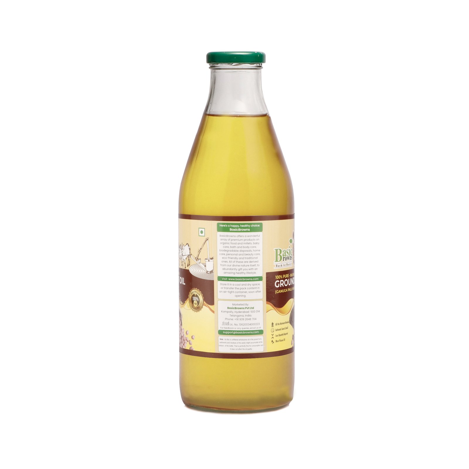 BasicBrowns Bull Driven Groundnut Oil L - Image 2